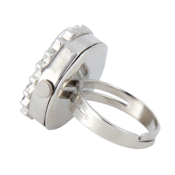 Cardy gyűrűóra, quartz, ezüst színű tok és gyűrű, ezüst számlap