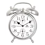 Merion fém ébresztőóra, mechanikus, ezüst színű, 3.5^