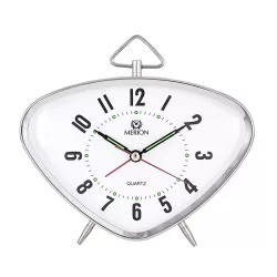Merion fém ébresztőóra, quartz, ezüst színű