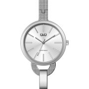  Q&Q női fémcsatos ékszeróra, quartz, ezüst színű tok és csat, fehér számlap, F667J201Y