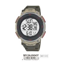   Q&Q férfi műanyag karóra, quartz/LCD, szürke színű, M124J004Y