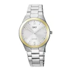  Q&Q női karóra, quartz, bicolor színű fémtok, ezüst színű nemesacél csat, ezüst színű számlap, Q78B-002PY