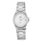   Q&Q női karóra, ezüst színű nemesacél tok, ezüst színű nemesacél csat, ezüst számlap, (Superior), S22A-001VY