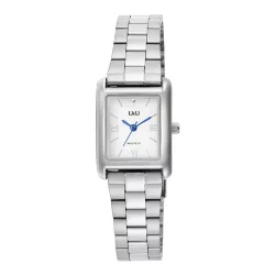   Q&Q női karóra, ezüst színű fémtok, fehér színű számlap, ezüst színű fémcsat C69A-001PY