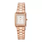   Q&Q női karóra, rózsaarany színű fémtok, rózsaarany színű fém karcsat, fehér színű számlap C69A-007PY