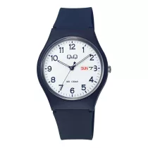   Q&Q nő karóra, kék színű műanyag tok, fehér színű számlap, kék színű műanyag szíj V39A-004VY