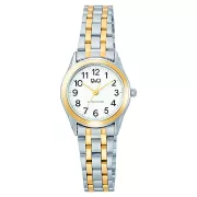   Q&Q női karóra, quartz, bicolor színű tok, bicolor színű fémcsat, fehér számlap  C50A-001PY