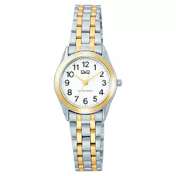   Q&Q női karóra, quartz, bicolor színű tok, bicolor színű fémcsat, fehér számlap  C50A-001PY