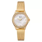   Q&Q női karóra, quartz, arany színű tok, arany színű fémcsat, gyöngyház színű számlap  C80A-004PY