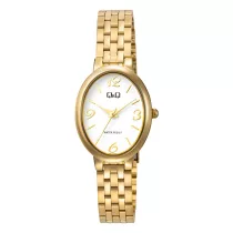   Q&Q női karóra, quartz, arany színű tok, arany színű karcsat, fehér számlap  Q10C-004PY