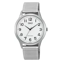   Q&Q férfi karóra, quartz, ezüst színű fémtok, ezüst színű rugóscsat, fehér számlap C10A-071PY
