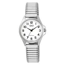   Q&Q női karóra,quartz, ezüst színű fémtok, ezüst színű rugóscsat, fehér számlap C37A-023PY