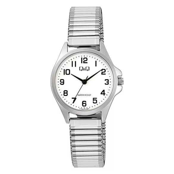 Q&Q női karóra,quartz, ezüst színű fémtok, ezüst színű rugóscsat, fehér számlap C37A-023PY