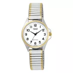   Q&Q női karóra, quartz, bicolor színű fémtok, bicolor színű rugóscsat, fehér számlap C37A-025PY