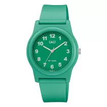   Q&Q férfi karóra, quartz, zöld színű műanyag tok, zöld színű műanyag szíj, zöld számlap G22A-021VY