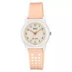   Q&Q női karóra, quartz, fehér színű műanyag tok, rózsaszín műanyag szíj, fehér számlap G23A-022VY