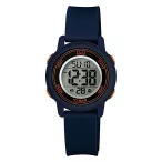   Q&Q női karóra, quartz, digitális kijelzés, kék színű műanyag tok, kék színű műanyag szíj, M208J009Y