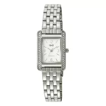   Q&Q női karóra, quartz, ezüst színű fémtok, ezüst színű fémcsat, fehér számlap Q24C-001PY
