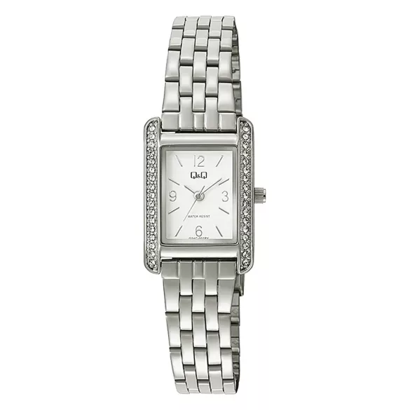 Q&Q női karóra, quartz, ezüst színű fémtok, ezüst színű fémcsat, fehér számlap Q24C-001PY