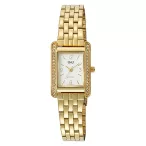   Q&Q női karóra, quartz, arany színű fémtok, arany színű fémcsat, fehér számlap Q24C-002PY