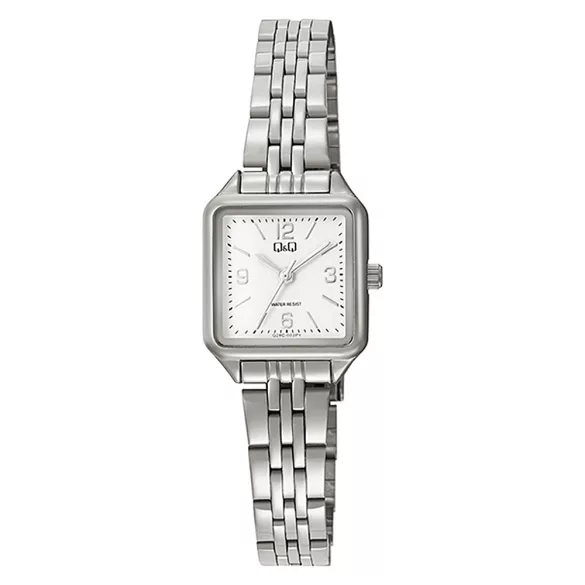 Q&Q női karóra, quartz, ezüst színű fémtok, ezüst színű fémcsat, fehér számlap Q28C-003PY