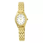   Q&Q női karóra, arany színű fémtok, arany színű fémcsat, fehér színű számlap, Q34C-003PY 