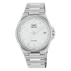   Q&Q férfi karóra, quartz, ezüst színű nemesacél tok, ezüst színű nemesacél csat, ezüst számlap, (Superior), S21A-001VY