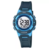   Q&Q női karóra, quartz, digitális kijelzés, kék műanyag tok, kék műanyag szíj, G32A-002VY