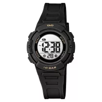   Q&Q női karóra, quartz, digitális kijelzés, fekete színű műanyag tok, fekete színű műanyag szíj, G32A-004VY