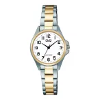   Q&Q női karóra, quartz, bicolor színű fémtok, bicolor színű fémcsat, fehér színű számlap C37A-017PY