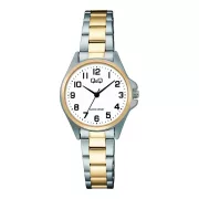   Q&Q női karóra, quartz, bicolor színű fémtok, bicolor színű fémcsat, fehér színű számlap C37A-017PY