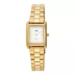   Q&Q női karóra, quartz, arany színű fémtok, arany színű fémcsat, fehér színű számlap C69A-008PY