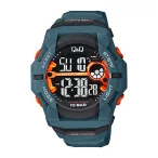   Q&Q férfi karóra, quartz, digitális, fekete/kék színű műanyag tok, kék színű műanyag szíj, LCD kijelzés G34A-006VY