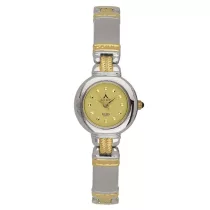   ASTRON 5080-9 női karóra, ezüst színű fém tok, bicolor fémcsat, arany színű számlap, keményített ásványüveg, quartz szerkezet, cseppmentes vízállóság