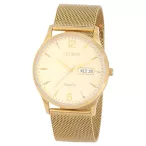   ASTRON 5511-5 férfi karóra, arany színű nemesacél tok, arany színű milánói nemesacél csat, pezsgőszínű számlap, zafír, quartz szerkezet, cseppmentes vízállóság