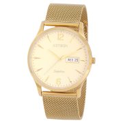 ASTRON 5511-5 férfi karóra, arany színű nemesacél tok, arany színű milánói nemesacél csat, pezsgőszínű számlap, zafír, quartz szerkezet, cseppmentes vízállóság ASTRON 5511-5 férfi karóra, arany színű nemesacél tok, arany színű milánói nemesacél csat, pezsgőszínű számlap, zafír, quartz szerkezet, cseppmentes vízállóság