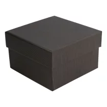   Logó nélküli karóra doboz, fekete papír borítású külső, belül fekete párnával
