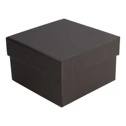   Logó nélküli karóra doboz, fekete papír borítású külső, belül fekete párnával