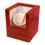   Óraforgató doboz, 1db órához, kívűl barna magasfényű felület, belül bézs textil