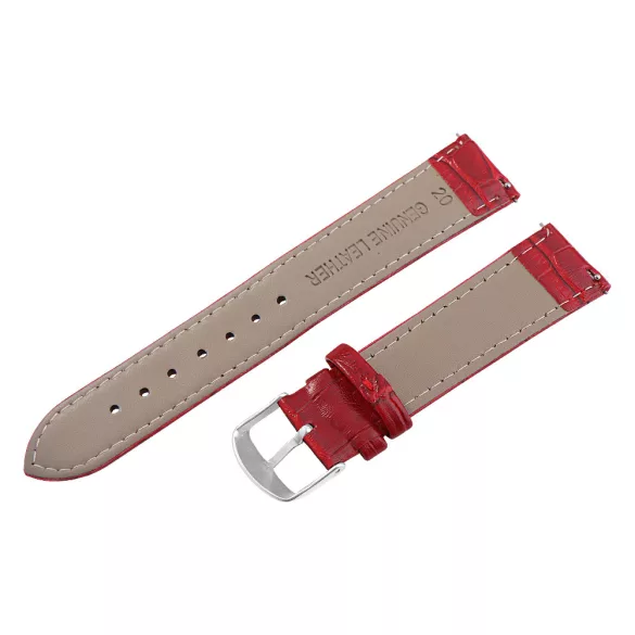 Karóra szíj, bordó színű, gyorskioldós, 75+125/20 mm