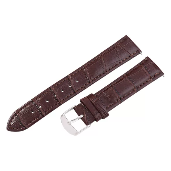 Karóra szíj, barna színű, gyorskioldós, 75+125/20 mm