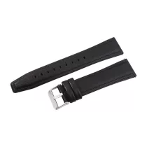   Karóra szíj, fekete színű, műbőr+ műanyag/szilikon, gyorskioldós, 80+125/22 mm