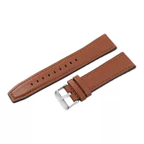   Karóra szíj, barna színű, műbőr+ műanyag/szilikon, gyorskioldós, 80+125/22 mm
