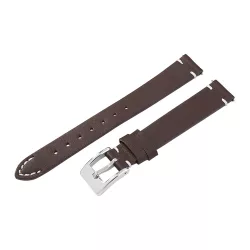   Karóra bőrszíj, barna színű, gyorskioldós, 80+125/14 mm