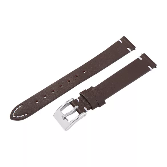 Karóra bőrszíj, barna színű, gyorskioldós, 80+125/14 mm