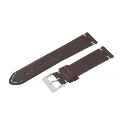   Karóra bőrszíj, barna színű, gyorskioldós, 80+125/18 mm