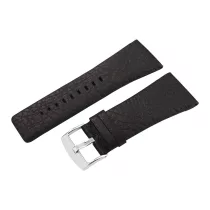 Karóra bőrszíj fekete 34 mm