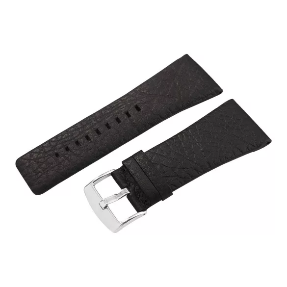 Karóra bőrszíj fekete 34 mm