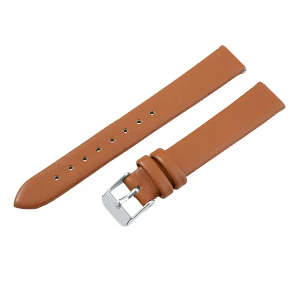 Karóra szíj, világos barna színű, varrás nélküli, 65+105 / 18 mm  