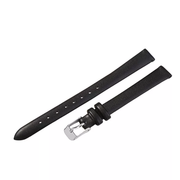 Karóra szíj,fekete színű, varrás nélküli, 65+105 / 8 mm  